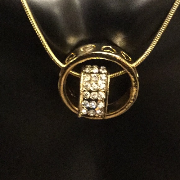 Rhinestone Gold Pendant.  (SOLD) - Picture 5 of 5